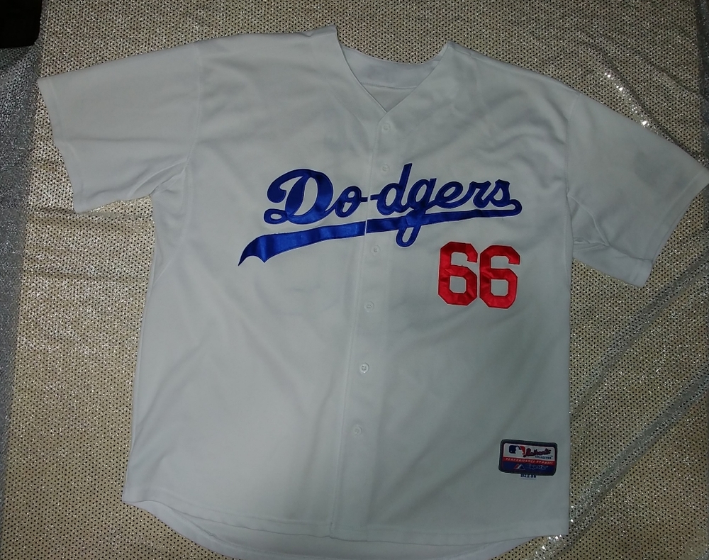 Dodgers, PUIG #66 , jersey size 56
